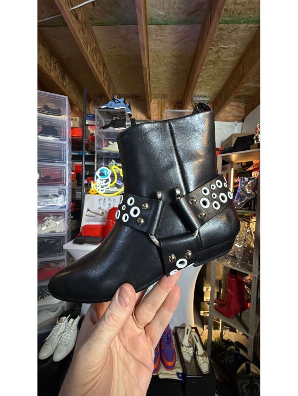 Louis Vuitton Rhapsody Black White Leather Boots - NL0179 Sz 36 6W